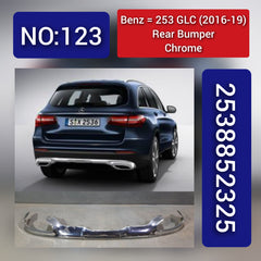 Rear Bumper Chrome 2538852325 Compatible With MERCEDES BENZ GLC X253 2016-2019