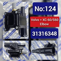 Engine Adapter Thermostat Housing 31316348 Compatible With VOLVO XC60/S60 Tag No.124