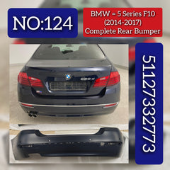 Complete Rear Bumper 51127332773 Compatible With BMW 5 Series (F10) (2014-2017) Tag No.124