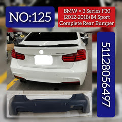 Complete Rear Bumper 51128056497 Compatible With BMW 3 Series (F30, F80) (2012-2018) Tag No.125