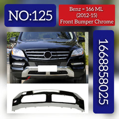 Front Bumper Chrome 1668858025 Compatible With MERCEDES-BENZ M-CLASS (W166) 2012-2015 Tag No.125