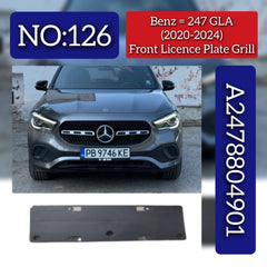 Front Licence Plate Grill 2478804901 Compatible With Mercedes-Benz GLA Class W247 (2020-2024) Tag No.126