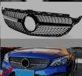 Show Grill Compatible With Mercedes Benz C-Class W205 Black Chrome (2014-2020) Tag 67