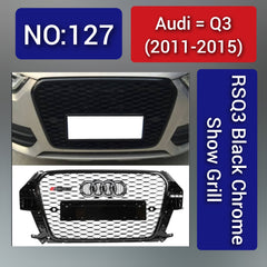 Show Grill Compatible With Audi Q3(2011-15) RSQ3 Black Chrome
