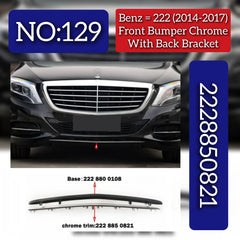 Front Bumper Chrome With Back Bracket 2228850821 Compatible With Mercedes-Benz S-Class (W222) Tag No.129