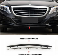 Front Bumper Chrome With Back Bracket 2228850821 Compatible With Mercedes-Benz S-Class (W222) Tag No.129