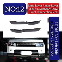 Front Bumper Spoilers Right LR015129 & Left LR015130 Compatible With Land Rover Range Rover Vogue - L322 (2009-2012) Tag No.12
