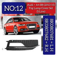 Fog Lamp Cover Compatible With AUDI A4 B8 2013-2015 Fog Lamp Cover Left 8K0807681L & Right 8K0807682M Tag-FC-12