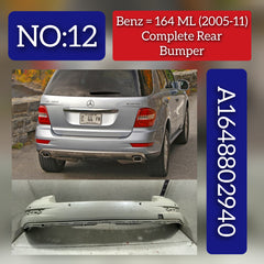 Rear Bumper A1648802940 Compatible With MERCEDES-BENZ M-Class (W164) (2005-2011) Tag No.12