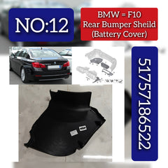 Rear Bumper Shield 51757186522 Compatible With BMW 5 Series F10 Tag No.12