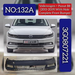 Front Bumper With Hole 3G0807221 Compatible With Volkswagen PASSAT B8 (362) Tag No.132A