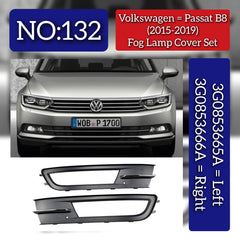 Fog Lamp Cover Left 3G0853665A & Right 3G0853666A Compatible With VW PASSAT B8 (2015-2019) No.132
