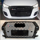 Show Grill Compatible With Audi Q3(2016-18) RSQ3 Black Chrome