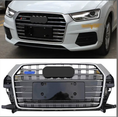 Show Grill Compatible With Audi Q3(2016-2018) AMG Silver Chrome Tag No.133