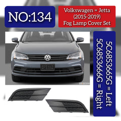 Fog Lamp Cover Left 5C6853665G & Right 5C6853666G Compatible With VW JETTA (2015-2019) No.134