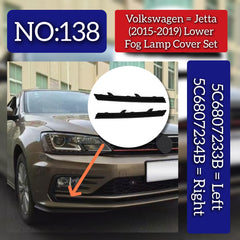 Lower Fog Lamp Cover Left 5C6807233B & Right 5C68072334B Compatible With VW JETTA (2015-2019) No.138