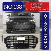 S-Line Black Show Grill 83G853651BCKA Compatible With Audi Q3 83 (2020-2024) Tag No.138