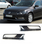 Fog Lamp Cover With Mat + Double Chrome Left 3AA853665 & Right 3AA853666 Compatible With VW PASSAT B7 (2010-2014) No.131