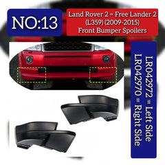 Front Bumper Spoiler Right LR042970 & Left LR042972 Compatible With Land Rover 2/ Free Lander 2 - L359 (2009-2015) Tag No.13