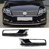 Fog Lamp Cover With Glossy + Double Chrome Left 3AA853665 & Right 3AA853665 3AE807459 Compatible With VW PASSAT B7 (2011-2014) No.140