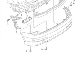 Rear Bumper Bracket Left 8U0807453 & Right 8U0807454 Compatible With AUDI Q3 (8UB, 8UG) 2012-2015 No:- 141
