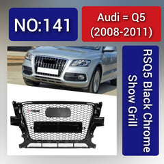 Show Grill Compatible With Audi Q5(2008-11) RSQ5 Black Chrome