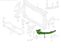 Headlight Lamp Bracket Left 8U0805607A & Right 8U0805608A Compatible With AUDI Q3 (8UB, 8UG) 2011-2014 No :- 142