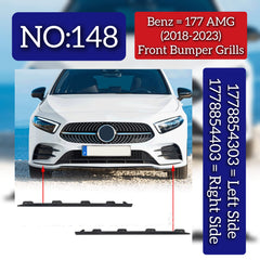 Front Bumper Grill Left 1778854303 A1778854303& Right 1778854403 A1778854403 Compatible With Mercedes-Benz A-CLASS W177 (2018-2023) Tag No.148