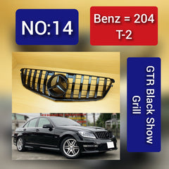 GTR Black Show Grill Compatible With Mercedes Benz C-CLASS W204 T-2 Tag 14