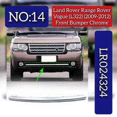 Front Bumper Chrome LR024324 Compatible With Land Rover Range Rover Vogue - L322 (2009-2012) Tag No.14