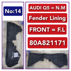 Front Left Fender Liner 80A821171 80A821171C 80A821171E Compatible With AUDI Q5 80 Tag-FEA-14