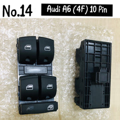 Power Window Switch 4F0959851F Compatible with AUDI A6 (4F) (10 Pin) Tag No.14