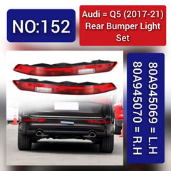 Rear Bumper Reflector Compatible With AUDI Q5 FYB, FYG   Rear Bumper Reflector Left 80A945069 & Right 80A945070 Tag-RB-152