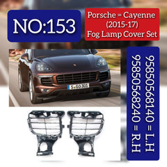 Fog Lamp Cover Compatible With Porsche Cayenne (2015-17) Fog Lamp Cover Left 95850568140 & Right 95850568240 958505681409B9 Fog No.153