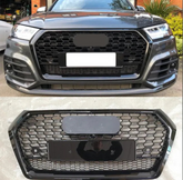 Show Grill Compatible With Audi Q5 (2018-20) RSQ5 Black Chrome