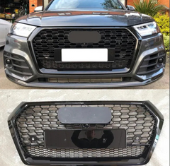 Show Grill Compatible With Audi Q5 (2018-20) RSQ5 Black Chrome
