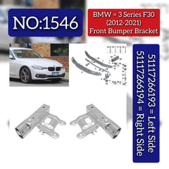 Front Bumper Bracket Right 51117266194 & Left 51117266193 Compatible With BMW 3 Series F30 (2012-2021) Tag No.1546