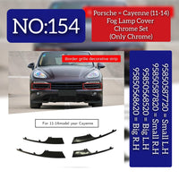 Fog Lamp Lower Chrome Set Left 95850587720 & Right 95850587720G2L Compatible With Porsche Cayenne (2011) Tag No.154
