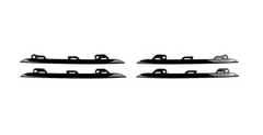 Fog Lamp Cover Chrome Set (Glossy Black) Upper Left 9Y0807245A & Upper Right 9Y0807246A & Lower Left 9Y0807245 & Lower Right 9Y0807246 Compatible With Porsche Cayenne (2018-2020) Tag No.155