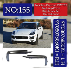 Fog Lamp Chrome Compatible With PORSCHE CAYENNE 2020 Fog Lamp Chrome Left 9Y08076850K1 & Right 9Y08076860K1 Fog No.155 (2017-20)