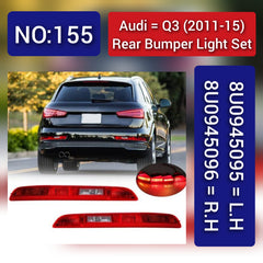 Rear Bumper Reflector Compatible With AUDI Q3 8UB, 8UG Rear Bumper Reflector Left 8U0945095 & Right 8U0945096 Tag-RB-155