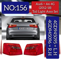 Tail Light Rear Lamp Left 4GD945095 Right 4GD945096 Compatible With AUDI & A6 C7 (4G2, 4GC) | A6 / S6 & A6 C7 Avant (4G5, 4GD) | A6 / S6 No.156