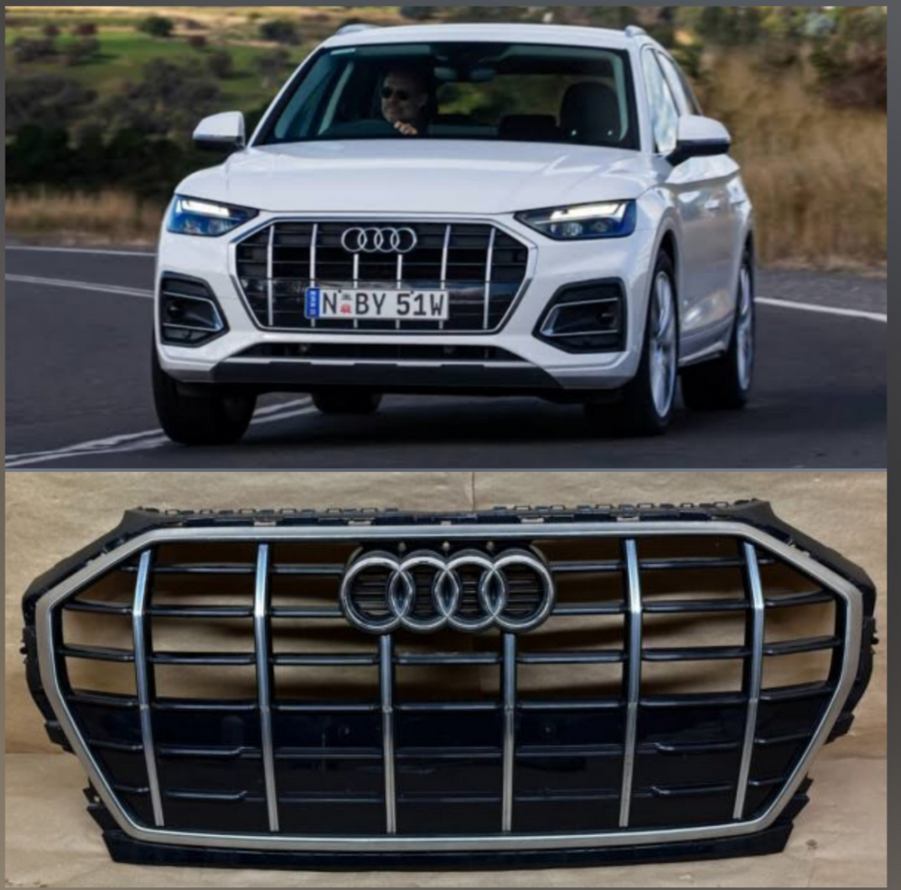 Show Grill Compatible With Audi Q5(2020-23) Original Black Chrome