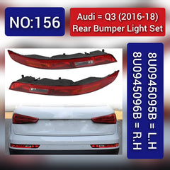 Rear Bumper Reflector Compatible With AUDI Q3 8UB, 8UG Rear Bumper Reflector Left 8U0945095B & Right 8U0945096B (2016-2018) Tag-RB-156