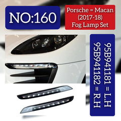Fog Lamp Fog Light Compatible With PORSCHE MACAN (2017-2020) Fog Lamp Fog Light Left 95B941182 & Right 95B941181