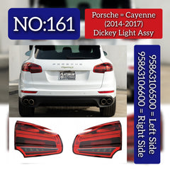 Dickey Light Assy Set Left 95863106500 & Right 95863106600 Compatible With Porsche Cayenne (2014-2017) Tag No.161
