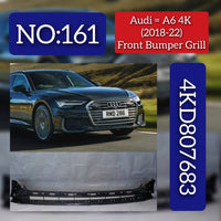 Front Bumper Grill 4KD807683 Compatible With Audi A6 4K Tag No.161