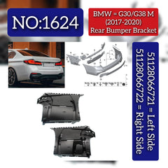 Rear Bumper Bracket Left 51128066721 & Right 51128066722 Compatible With BMW 5 (G30, F90) (2017-2020) Tag No.1624
