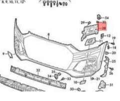 Front Bumper Bracket Left 80A807095E & Right 80A807096E Compatible With AUDI Q5 (8RB) 2021-2023 No :- 162