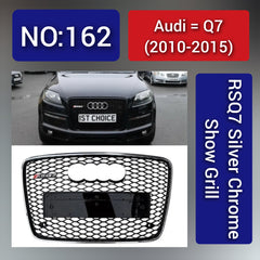 Show Grill Compatible With  Audi Q7(2010-15) RSQ7 Silver Chrome